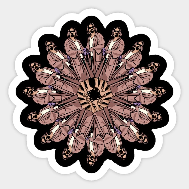 The Dude Mandala Sticker by GIANTSTEPDESIGN